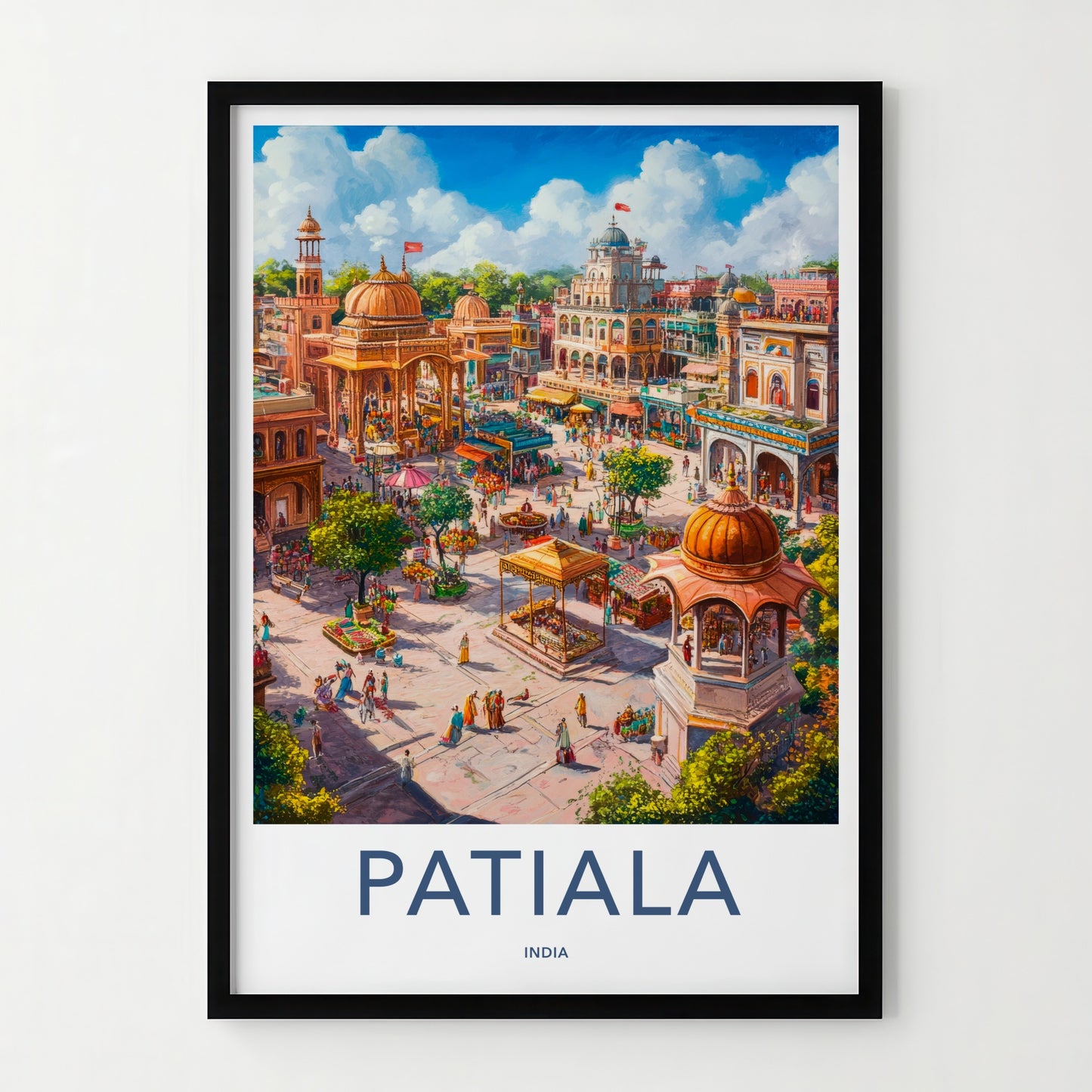 Patiala Poster - India Fine Art - Punjab Vibrant Bazaar Scene Gallery Art