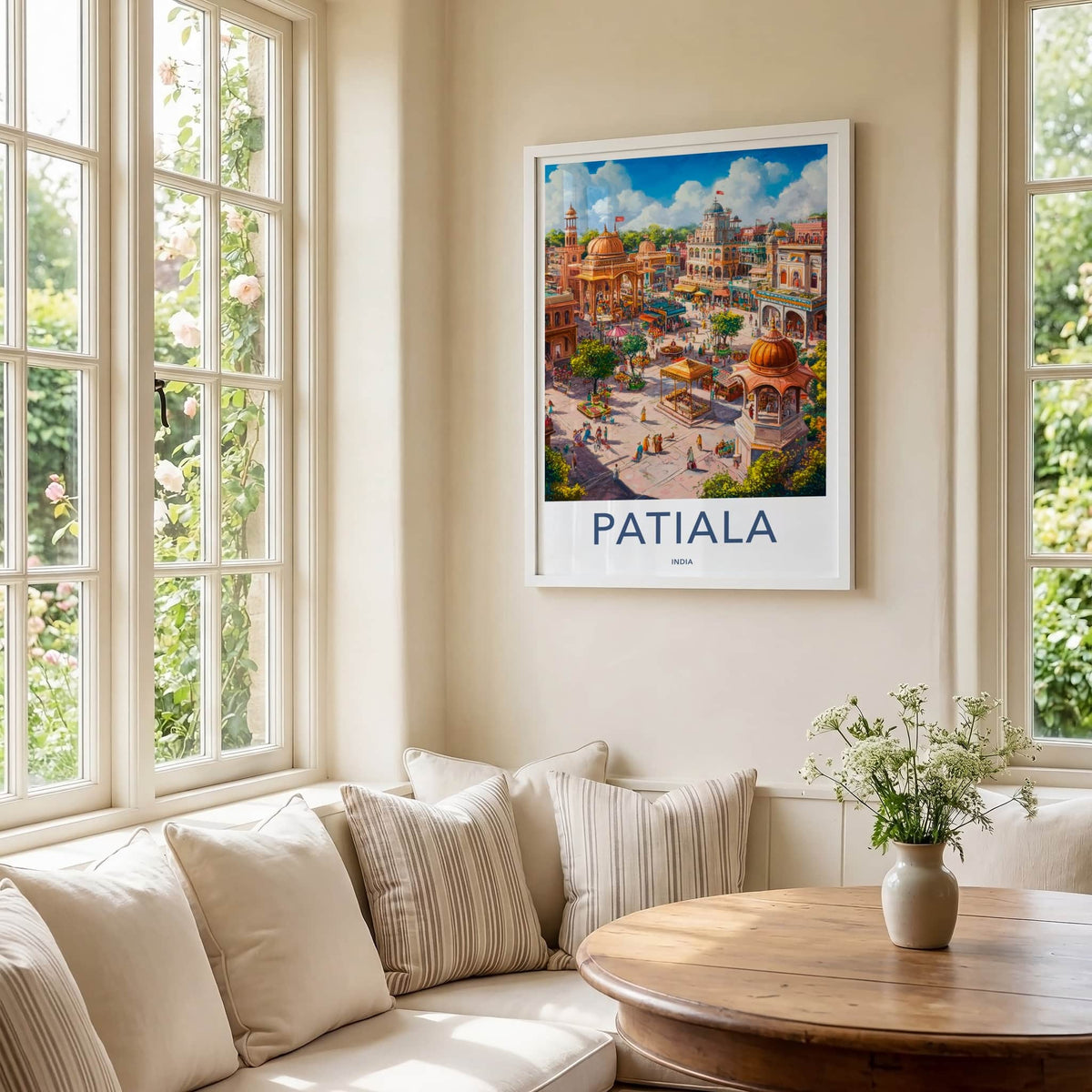 Patiala Poster - India Fine Art - Punjab Vibrant Bazaar Scene Gallery Art
