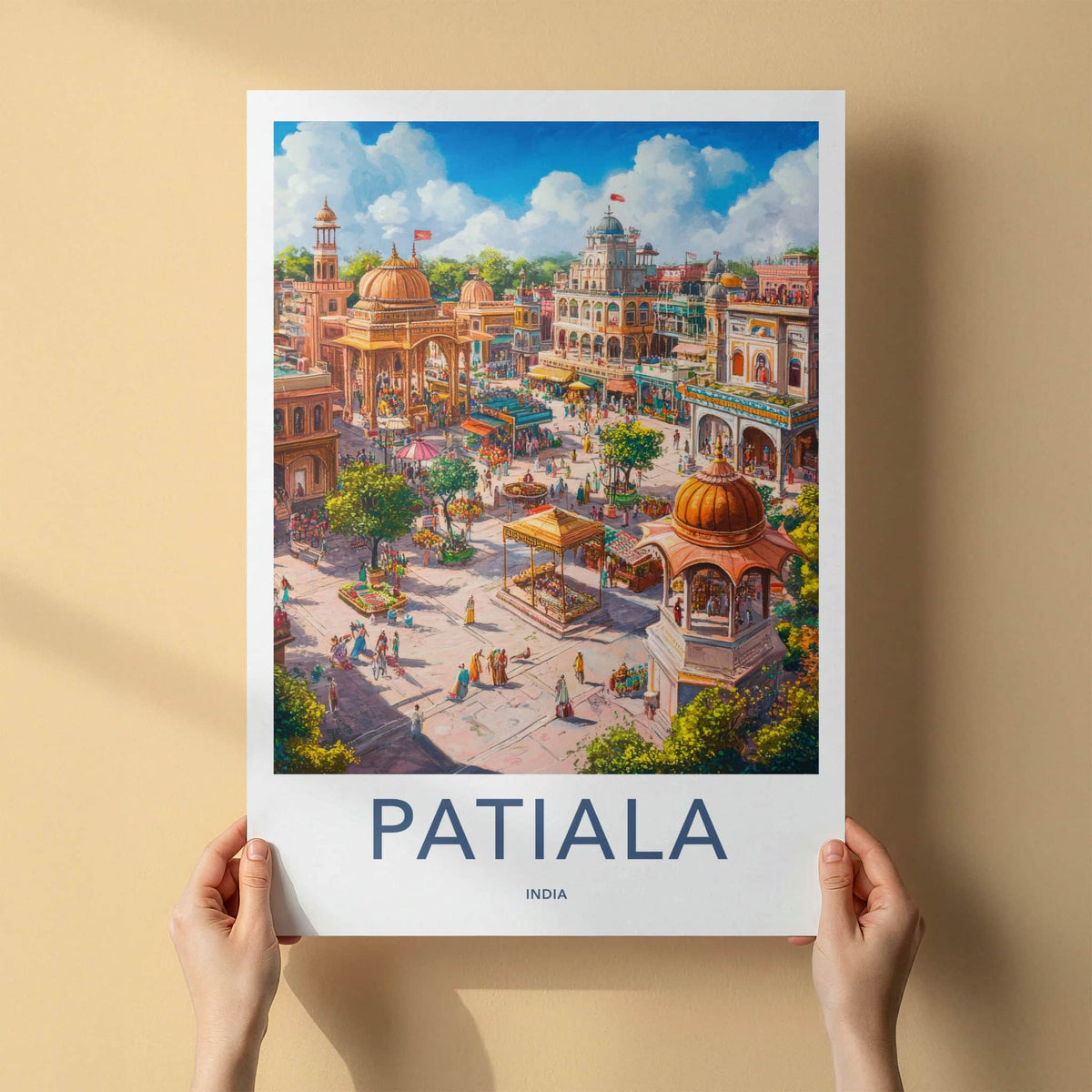 Patiala Poster - India Fine Art - Punjab Vibrant Bazaar Scene Gallery Art