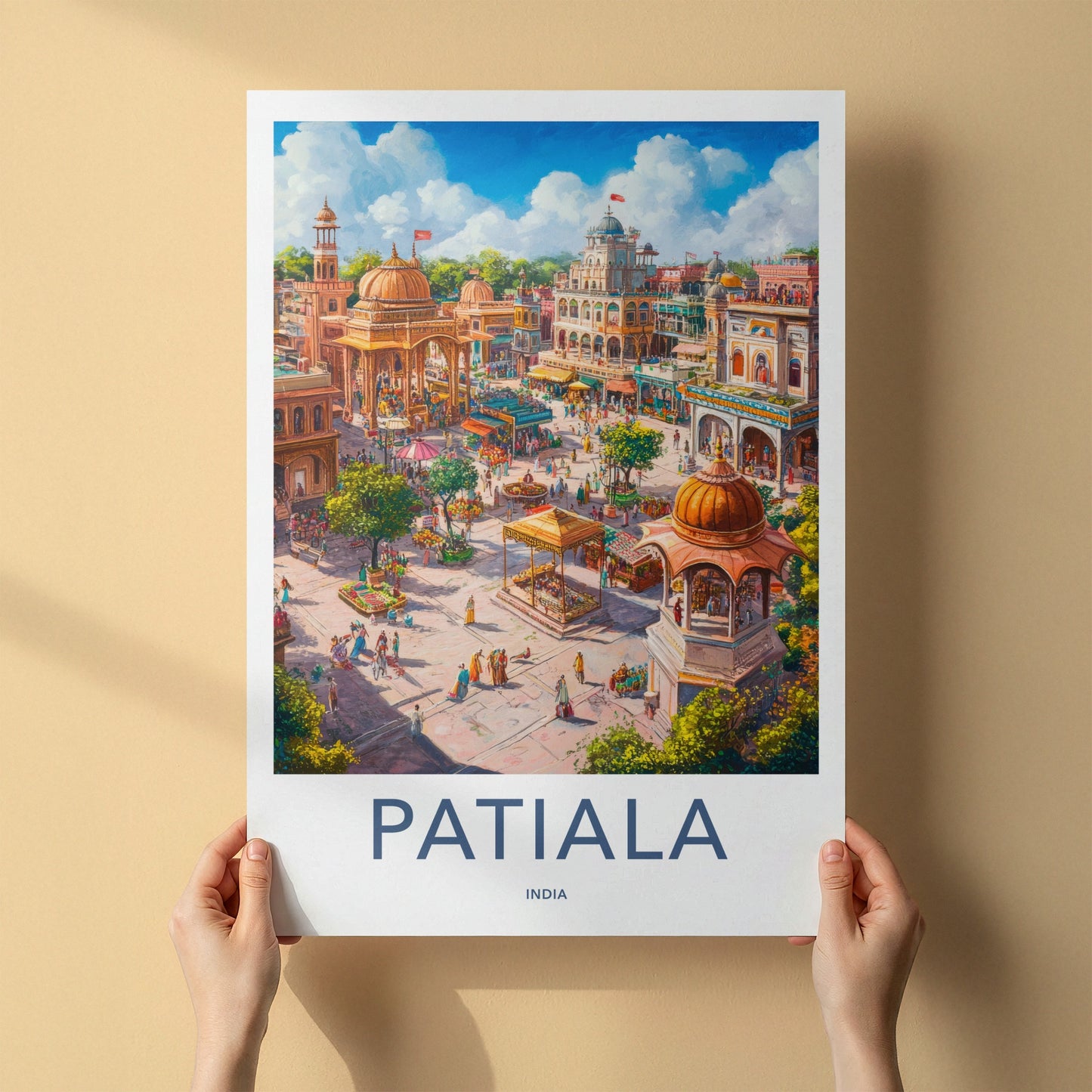 Patiala Poster - India Fine Art - Punjab Vibrant Bazaar Scene Gallery Art