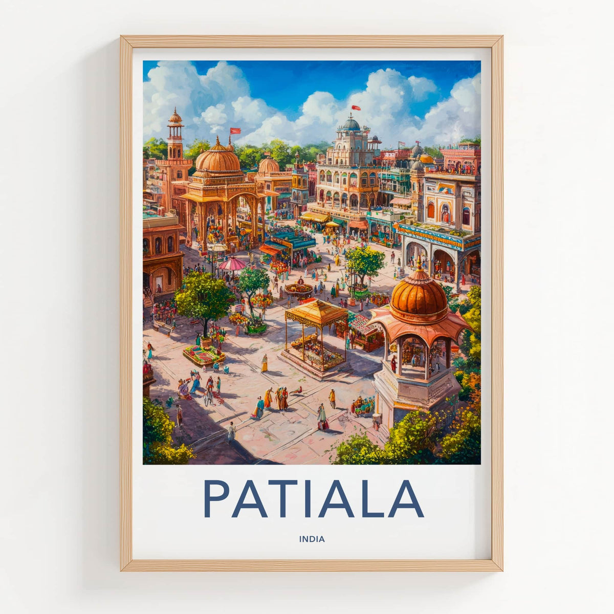 Patiala Poster - India Fine Art - Punjab Vibrant Bazaar Scene Gallery Art