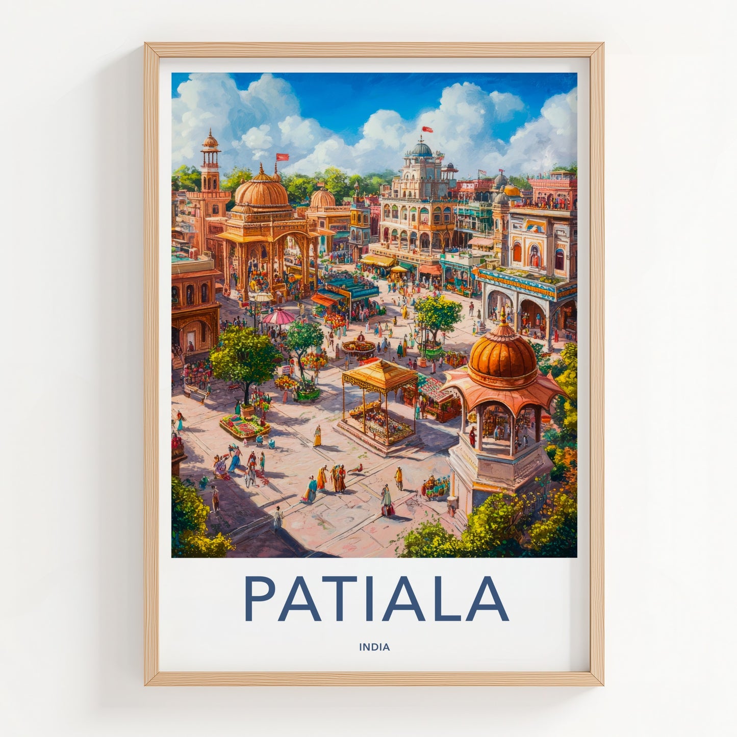 Patiala Poster - India Fine Art - Punjab Vibrant Bazaar Scene Gallery Art