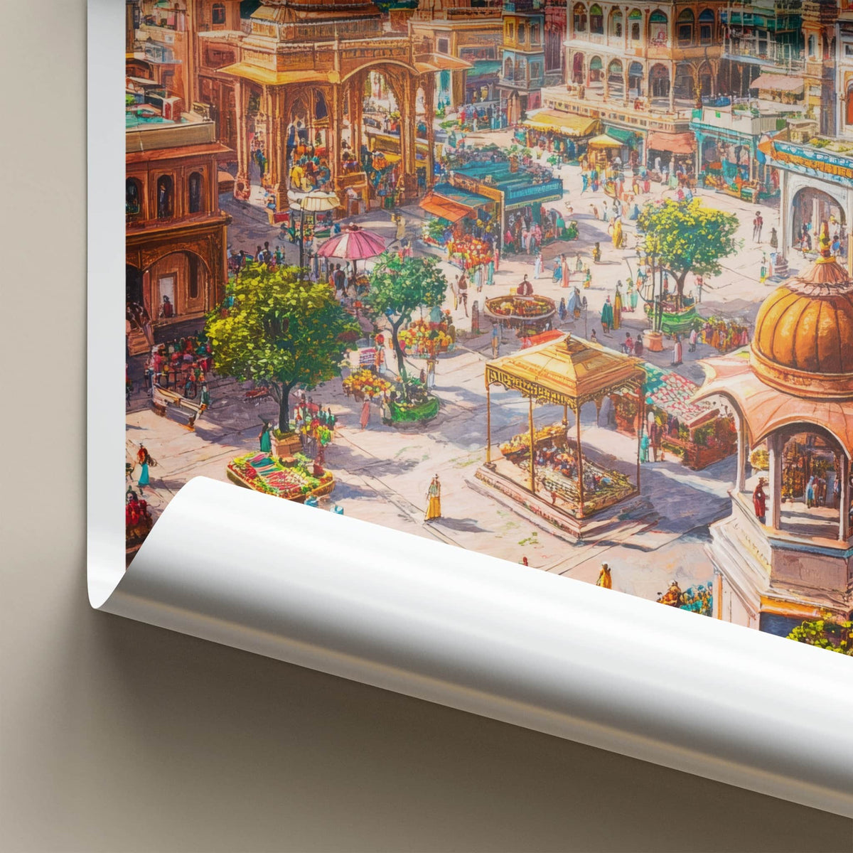 Patiala Poster - India Fine Art - Punjab Vibrant Bazaar Scene Gallery Art