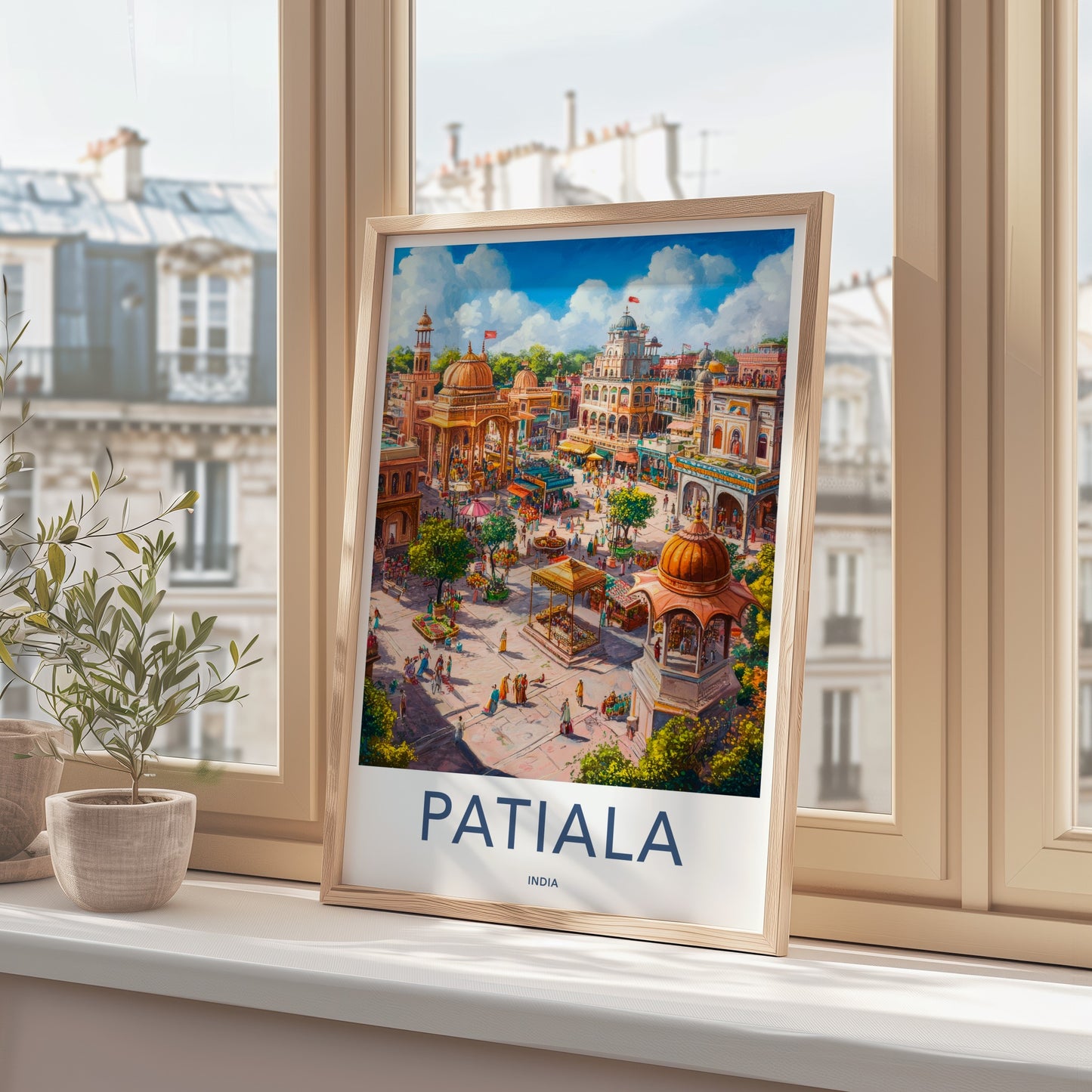 Patiala Poster - India Fine Art - Punjab Vibrant Bazaar Scene Gallery Art