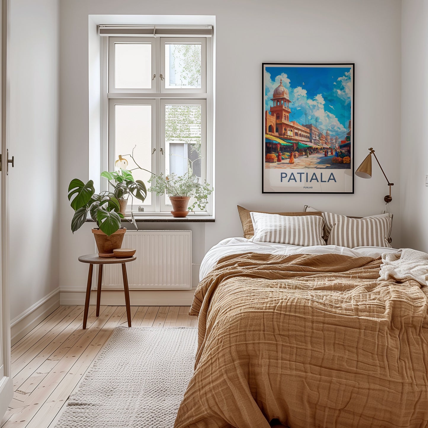 Patiala Poster - India Travel Art - Punjab Bustling Market Home Decor