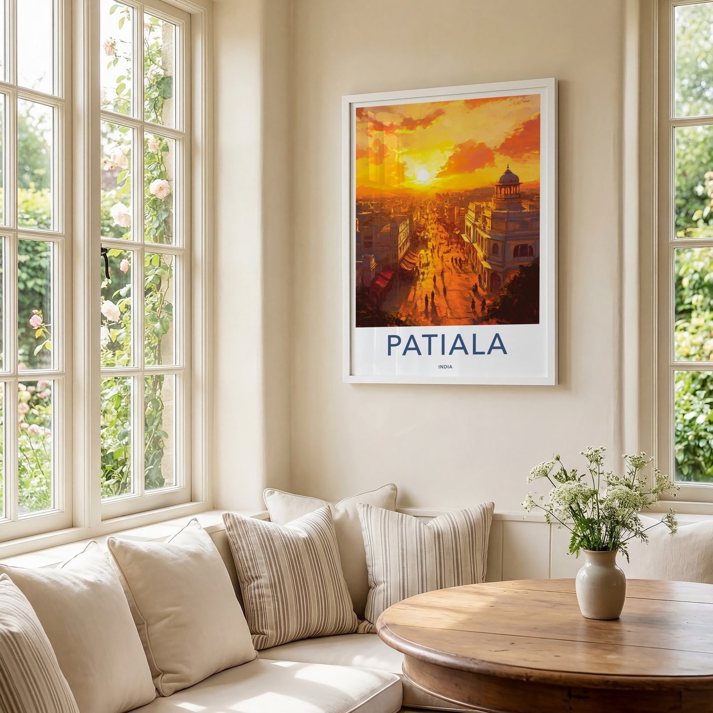 Patiala Poster - India Travel Art - Punjab Golden City Street Home Decor