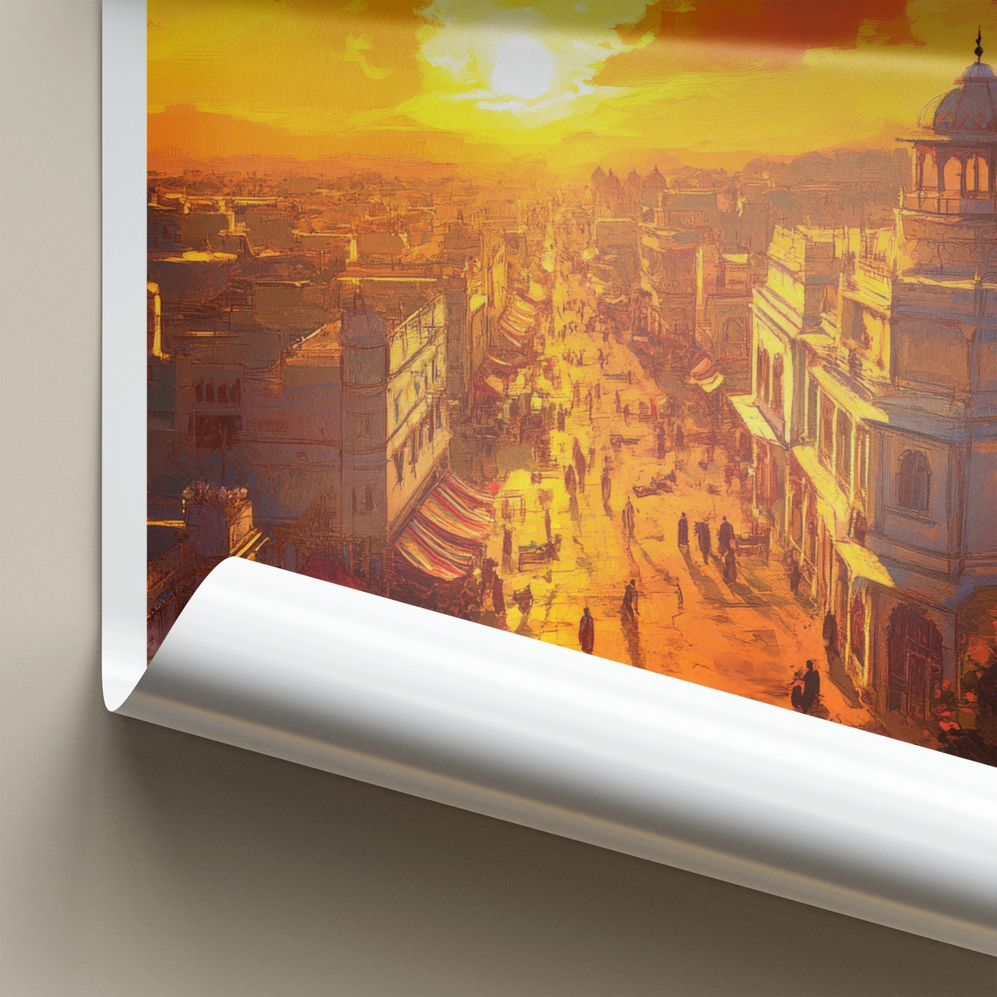 Patiala Poster - India Travel Art - Punjab Golden City Street Home Decor