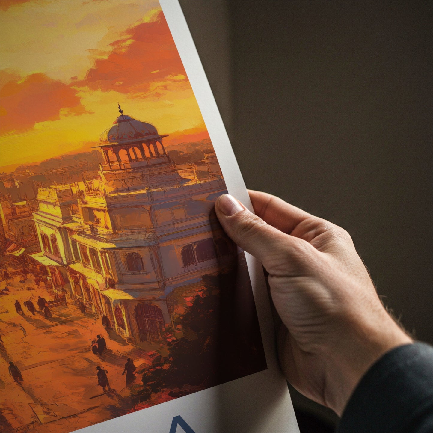 Patiala Poster - India Travel Art - Punjab Golden City Street Home Decor