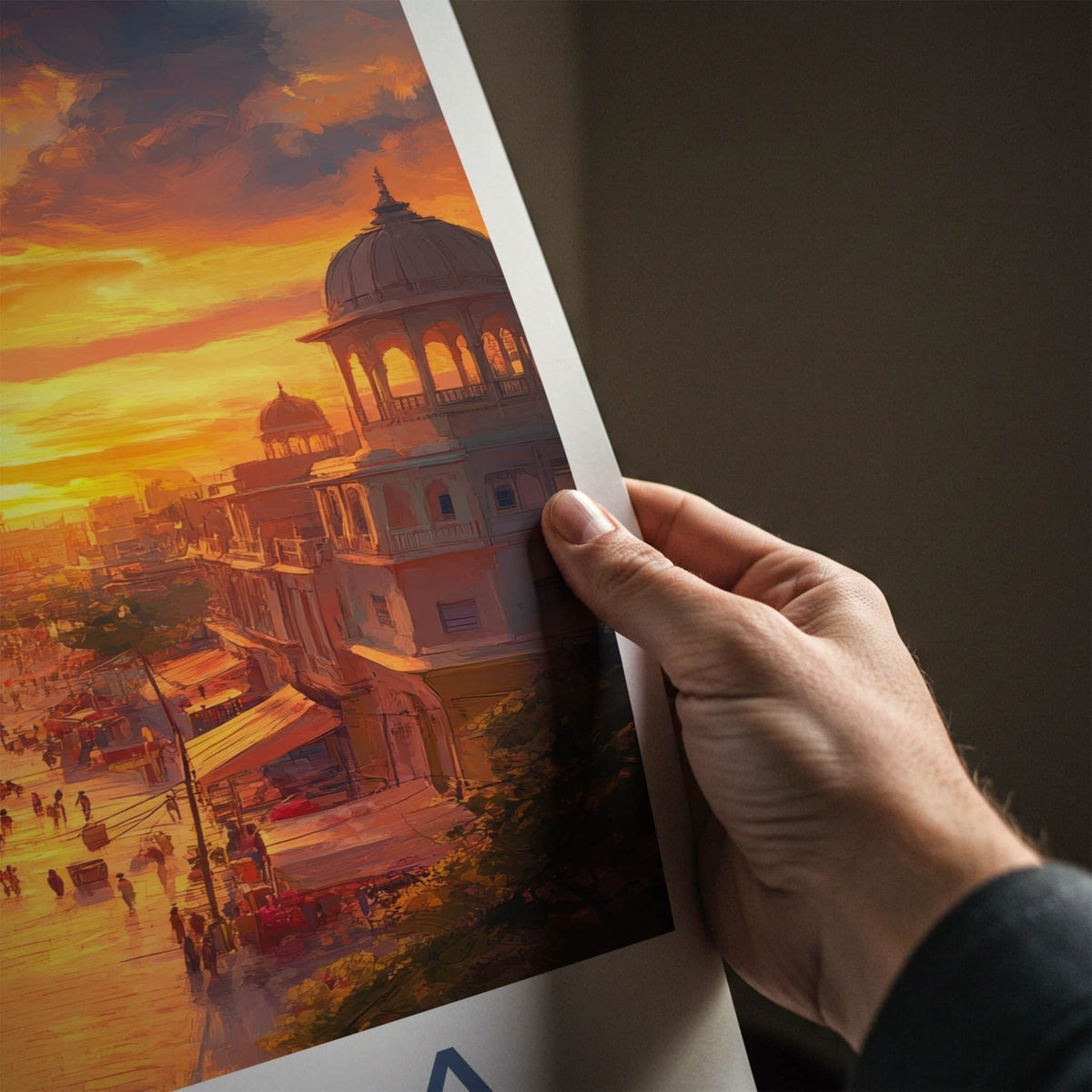 Patiala Poster - India Travel Art - Punjab Street Sunset Home Decor