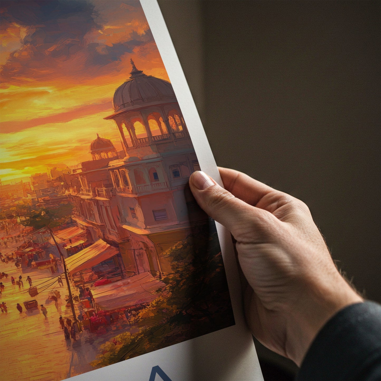 Patiala Poster - India Travel Art - Punjab Street Sunset Home Decor