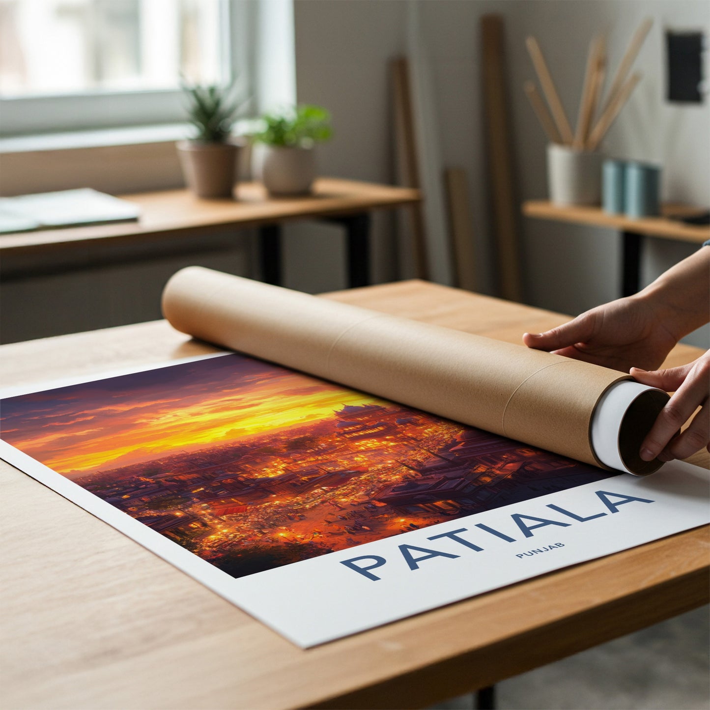 Patiala Poster - India Travel Art - Punjab Vibrant Cityscape Home Decor