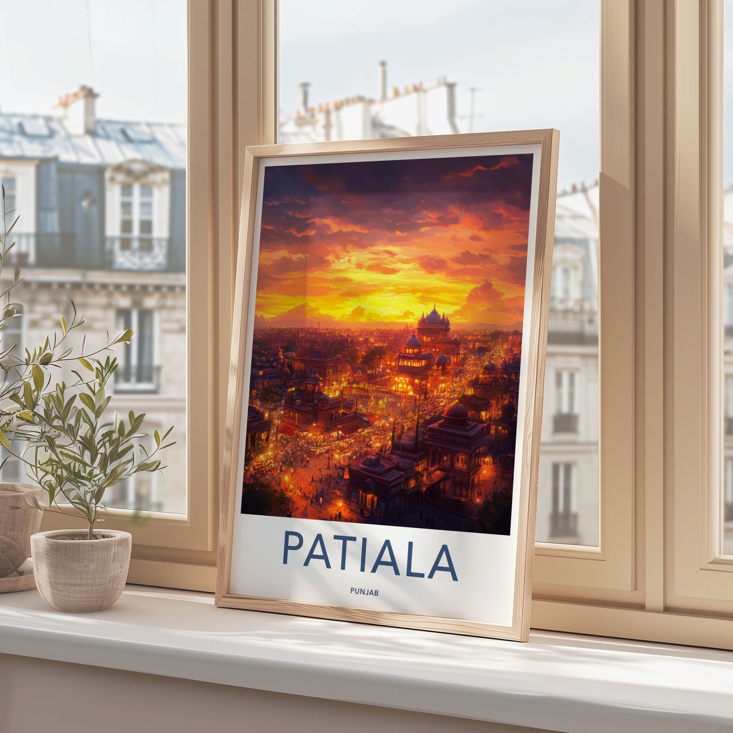 Patiala Poster - India Travel Art - Punjab Vibrant Cityscape Home Decor