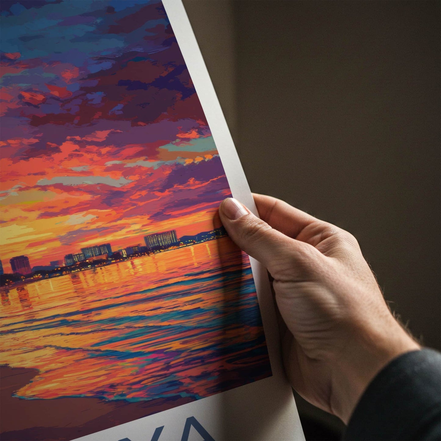 Pattaya Poster - Thailand Travel Art - Vibrant Beach Sunset Home Decor