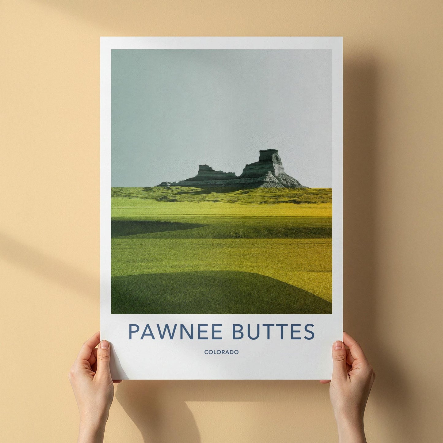 Pawnee Buttes Poster - Colorado Wall Art - Rugged Buttes Prairie Home Decor