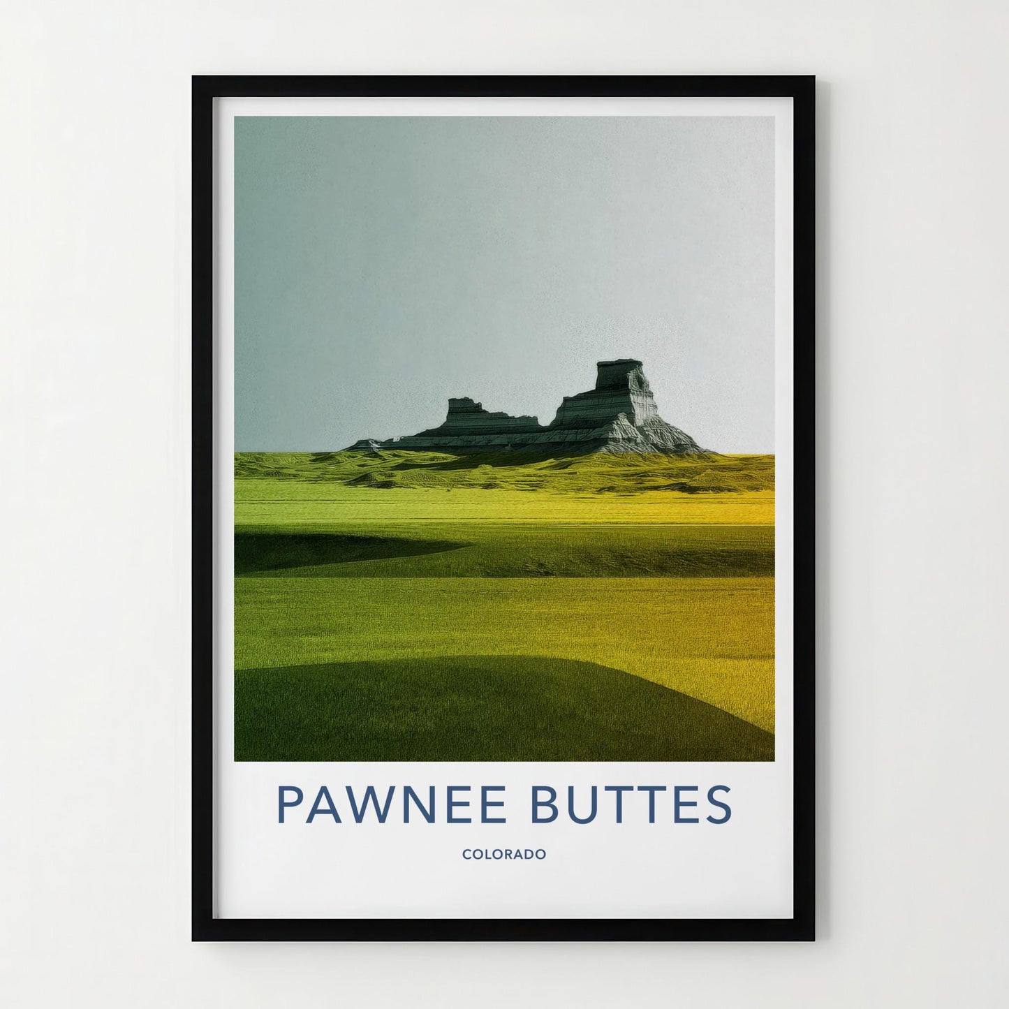 Pawnee Buttes Poster - Colorado Wall Art - Rugged Buttes Prairie Home Decor