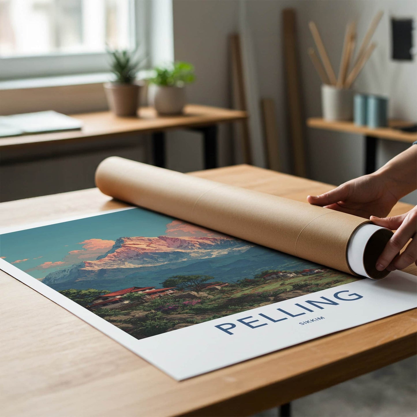 Pelling Poster - India Sikkim Mountain Home Decor