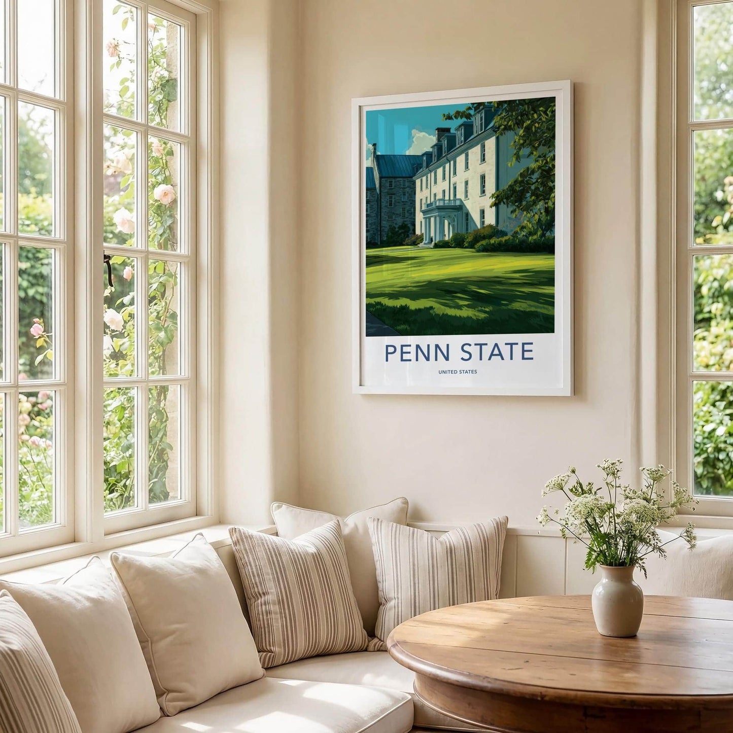 Penn State Poster - Pennsylvania Wall Art - Historic Campus Green Home Decor