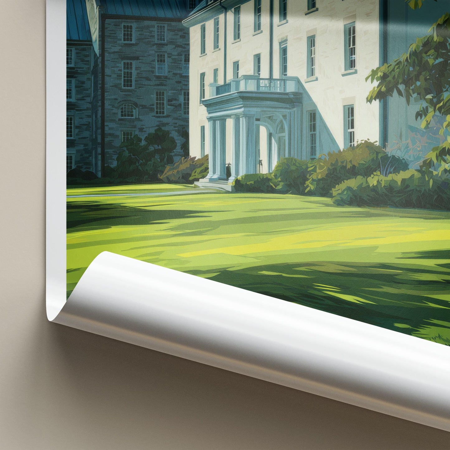 Penn State Poster - Pennsylvania Wall Art - Historic Campus Green Home Decor