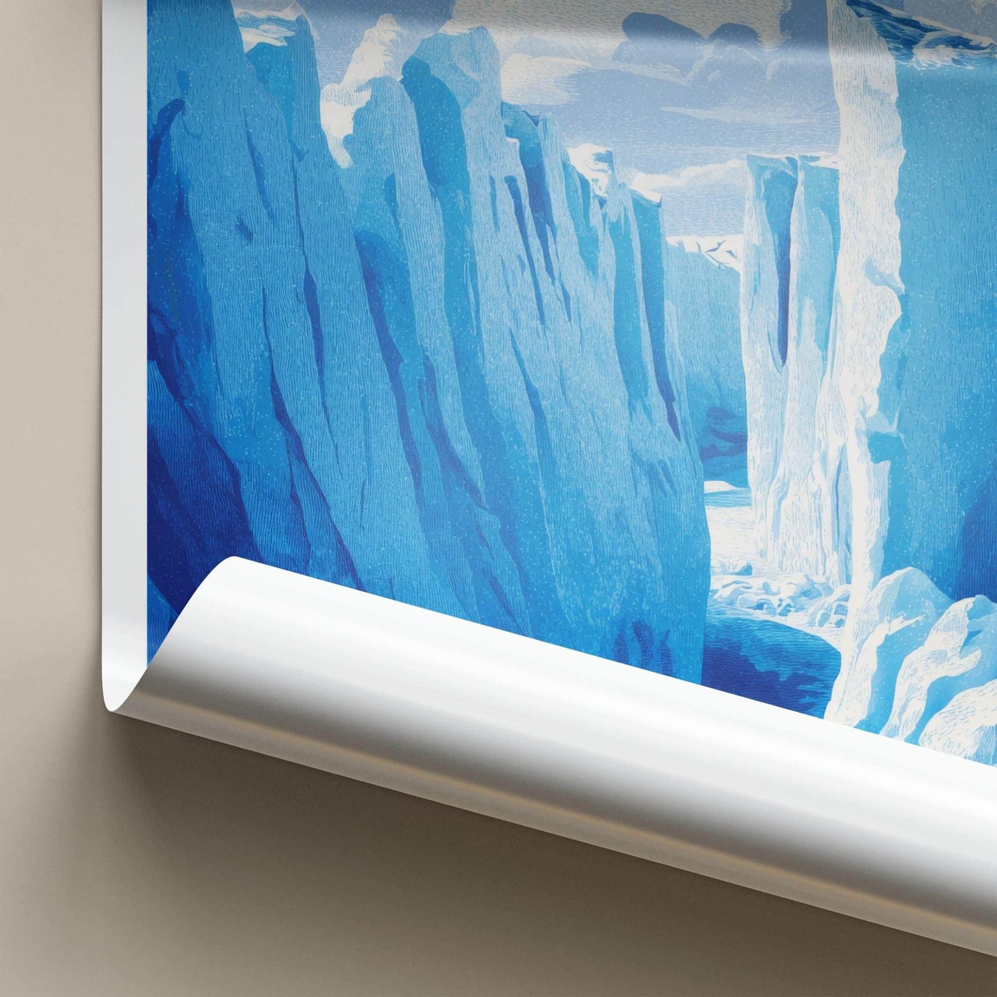 PERITO MORENO Poster - Argentina Travel Art - Blue Glacier Passage Home Decor