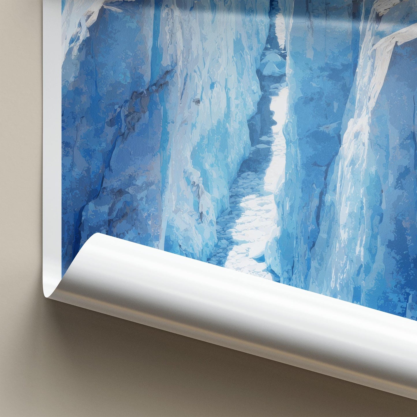 Perito Moreno Poster - Argentina Travel Art - Deep Blue Crevasse Home Decor
