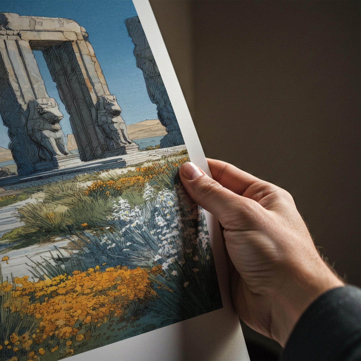 Persepolis Poster - Iran Travel Art - Ancient Temple Ruins Home Decor