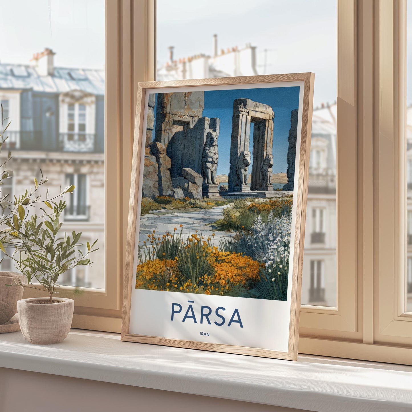 Persepolis Poster - Iran Travel Art - Ancient Temple Ruins Home Decor