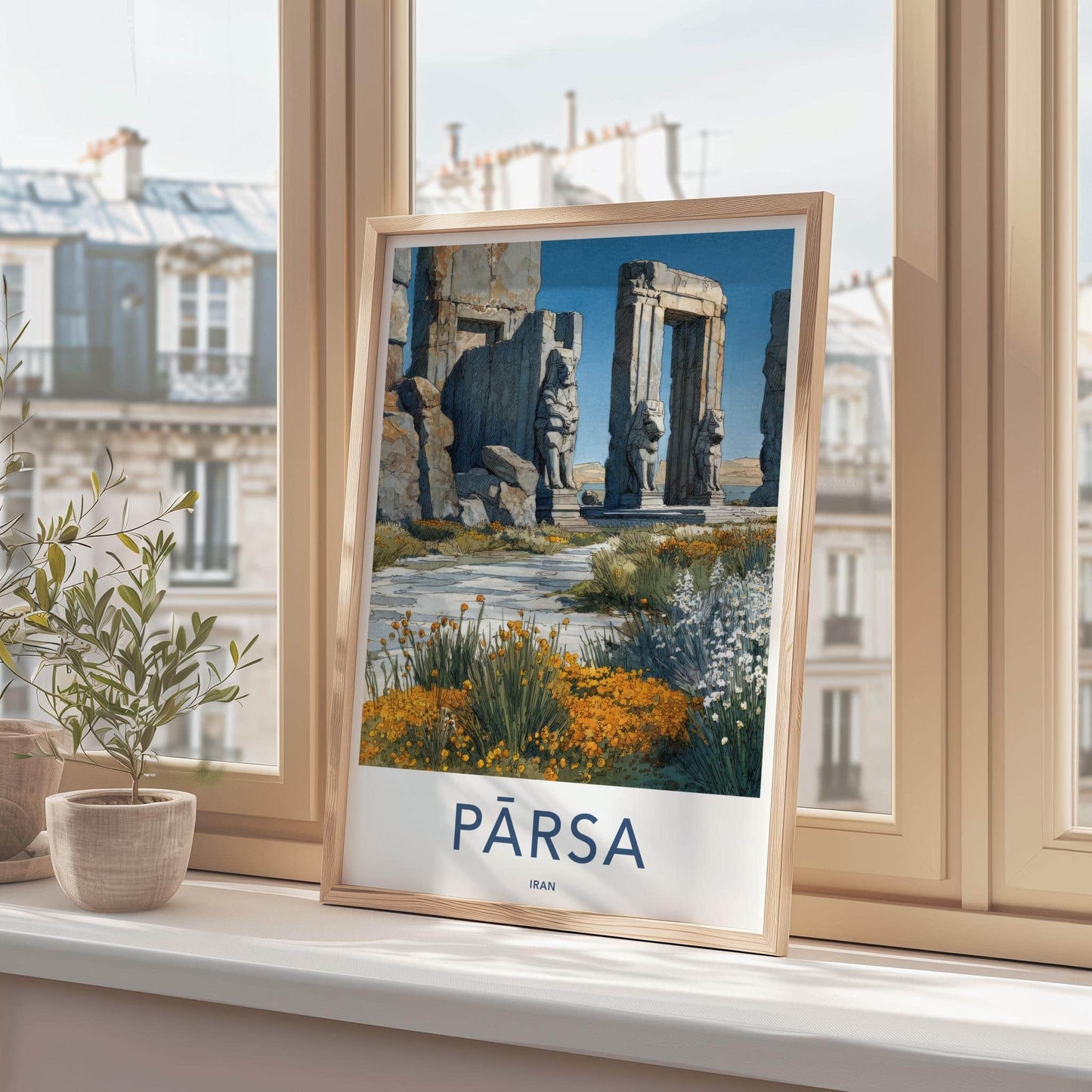 Persepolis Poster - Iran Travel Art - Ancient Temple Ruins Home Decor