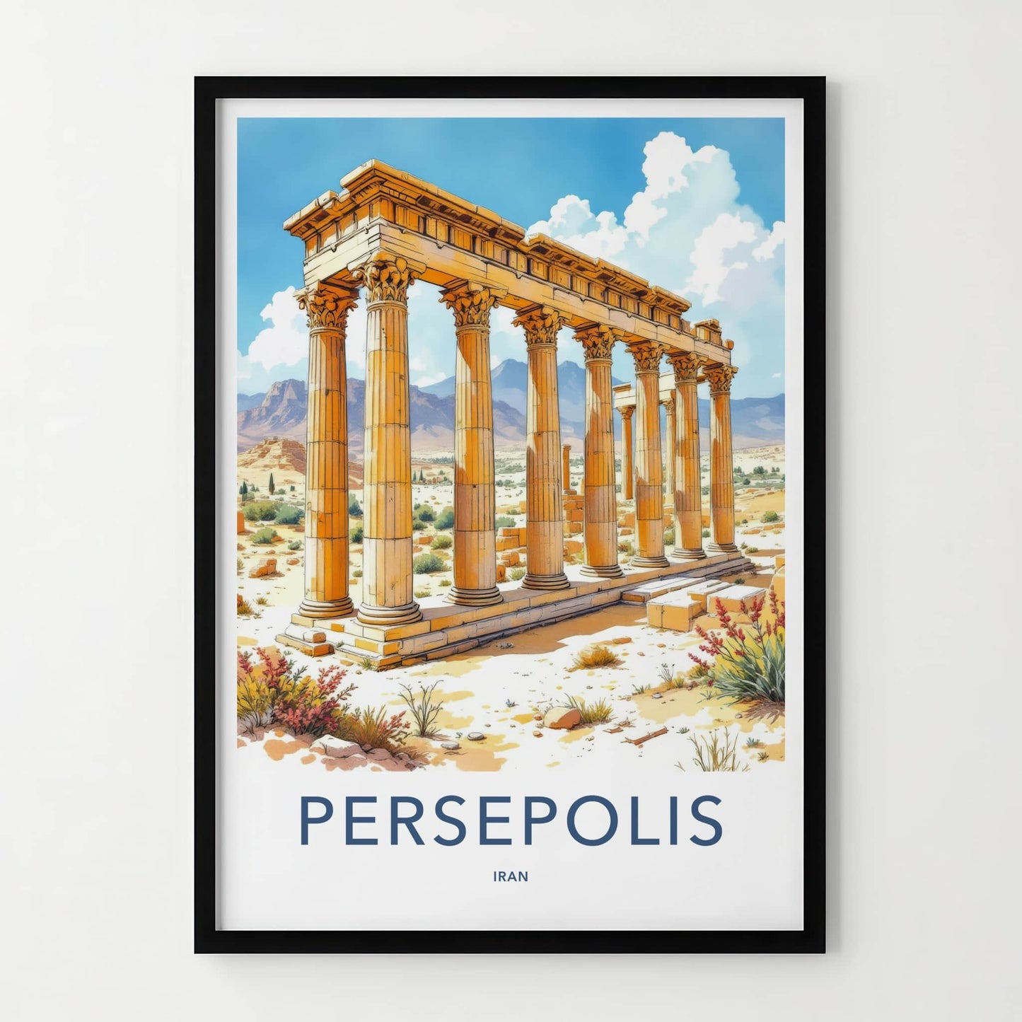 Persepolis Poster - Iran Wall Art - Ancient Stone Columns Home Decor