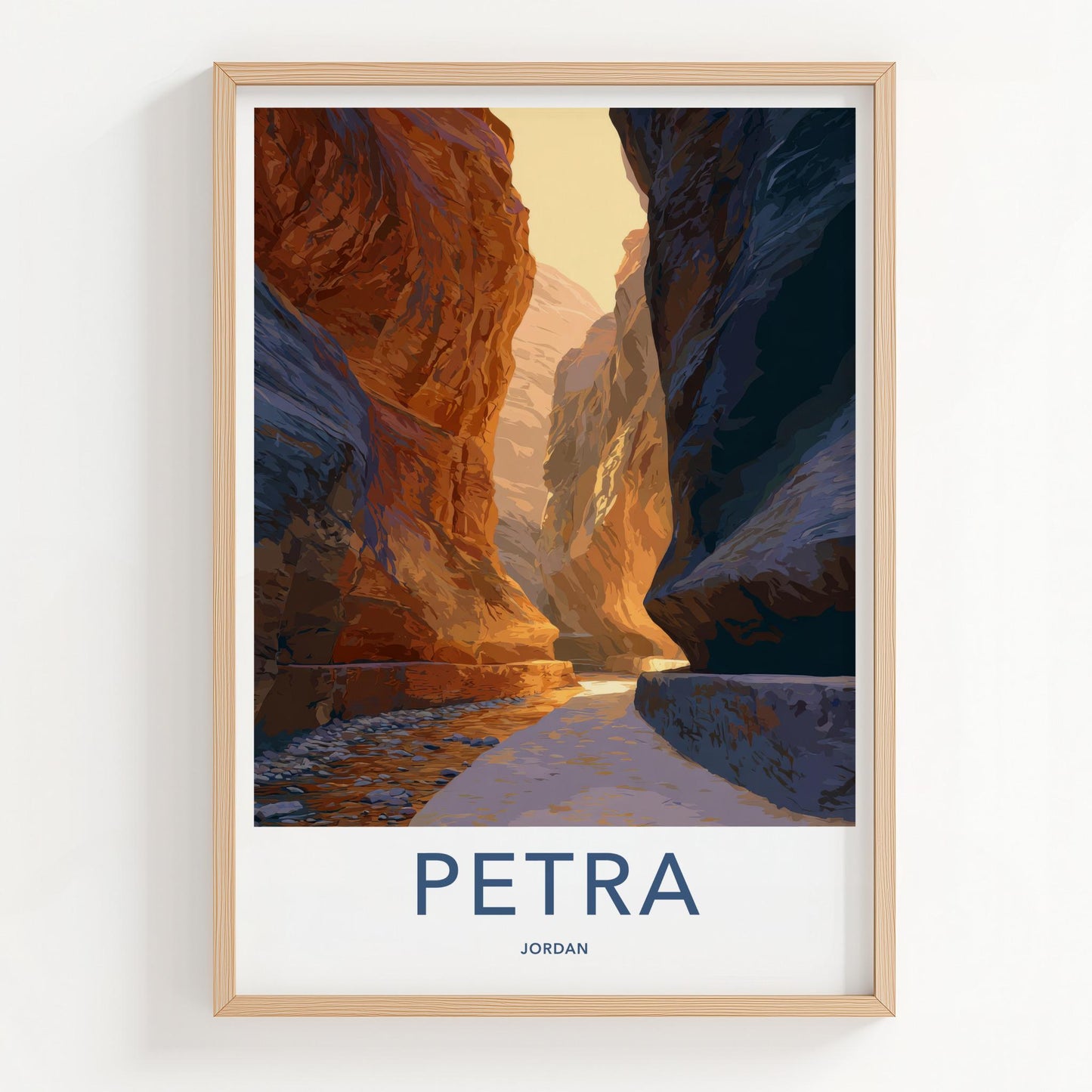 Petra Poster - Jordan Framed Print - Hidden Treasury Approach Framed Decor