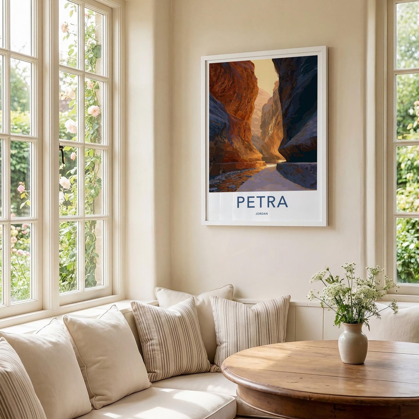 Petra Poster - Jordan Framed Print - Hidden Treasury Approach Framed Decor