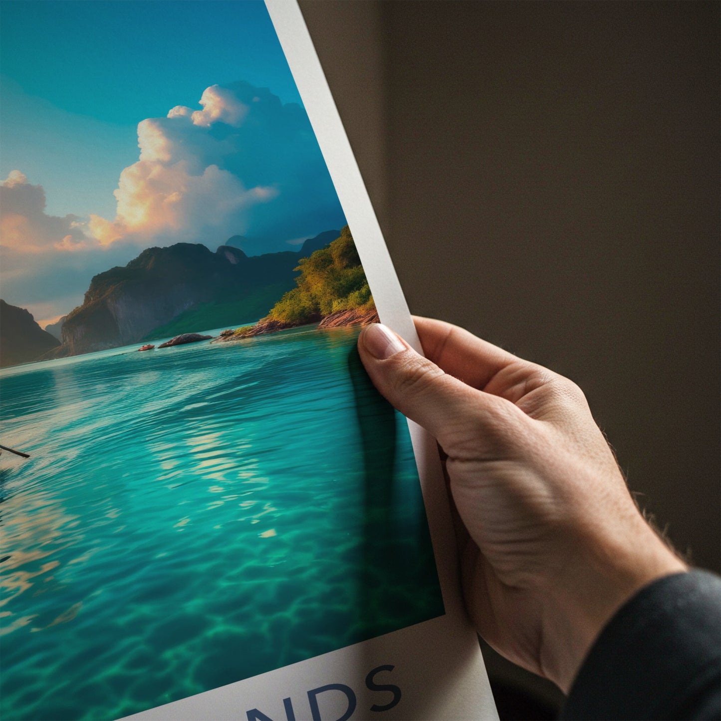 Phi Phi Islands Poster - Thailand Travel Art - Tropical Island Sunset Wall Decor