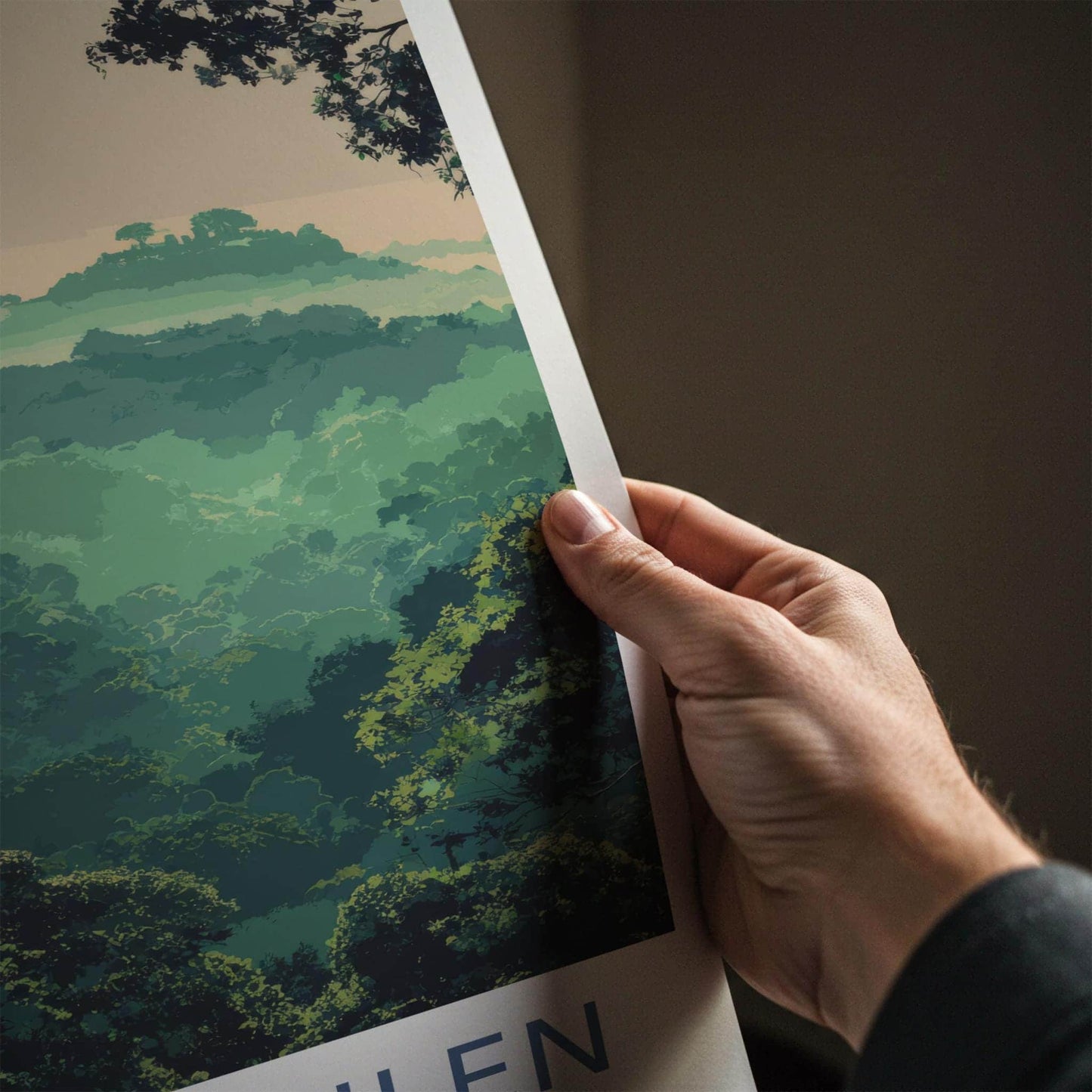 Phnom Kulen Poster - Cambodia Travel Art - Lush Forest Canopy Home Decor