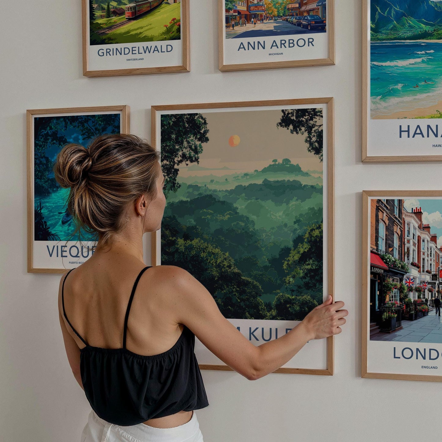 Phnom Kulen Poster - Cambodia Travel Art - Lush Forest Canopy Home Decor