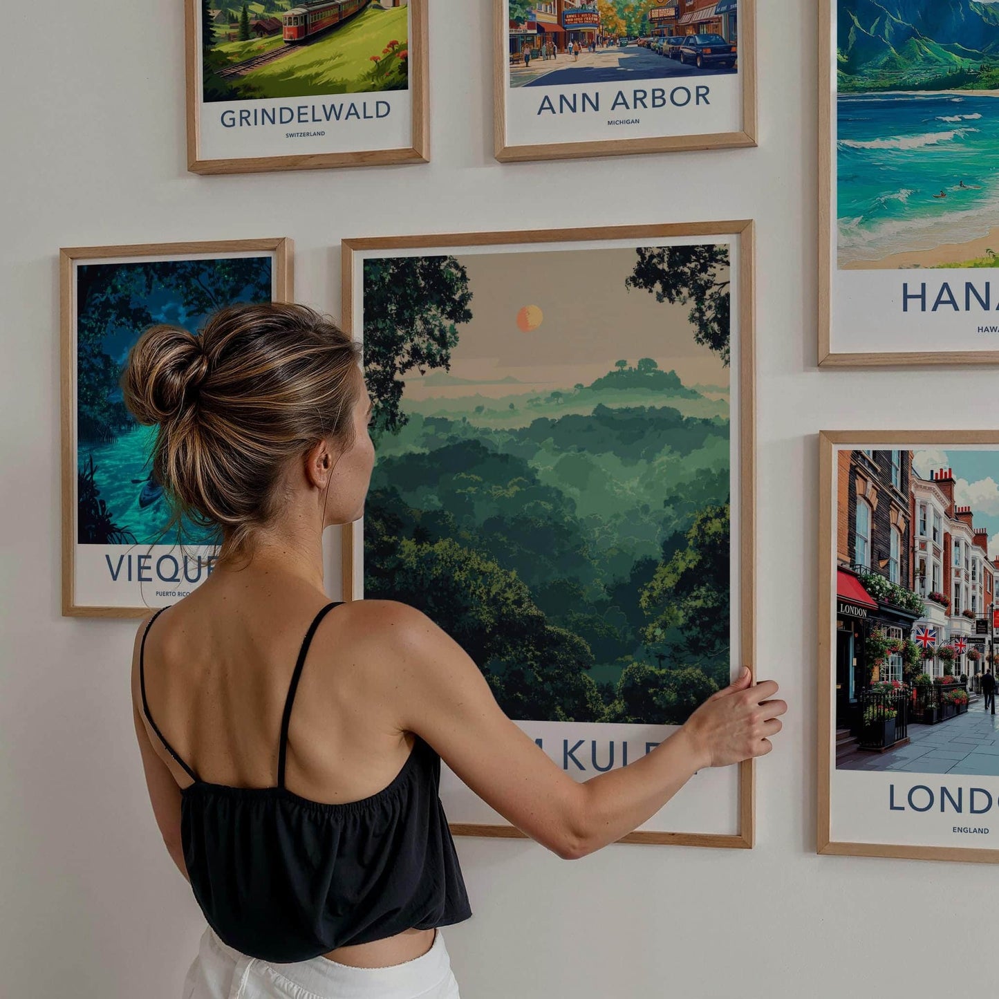 Phnom Kulen Poster - Cambodia Travel Art - Lush Forest Canopy Home Decor