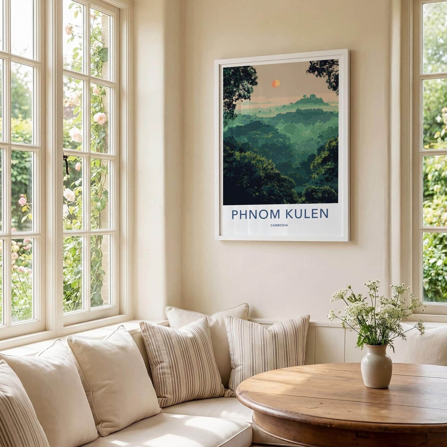 Phnom Kulen Poster - Cambodia Travel Art - Lush Forest Canopy Home Decor