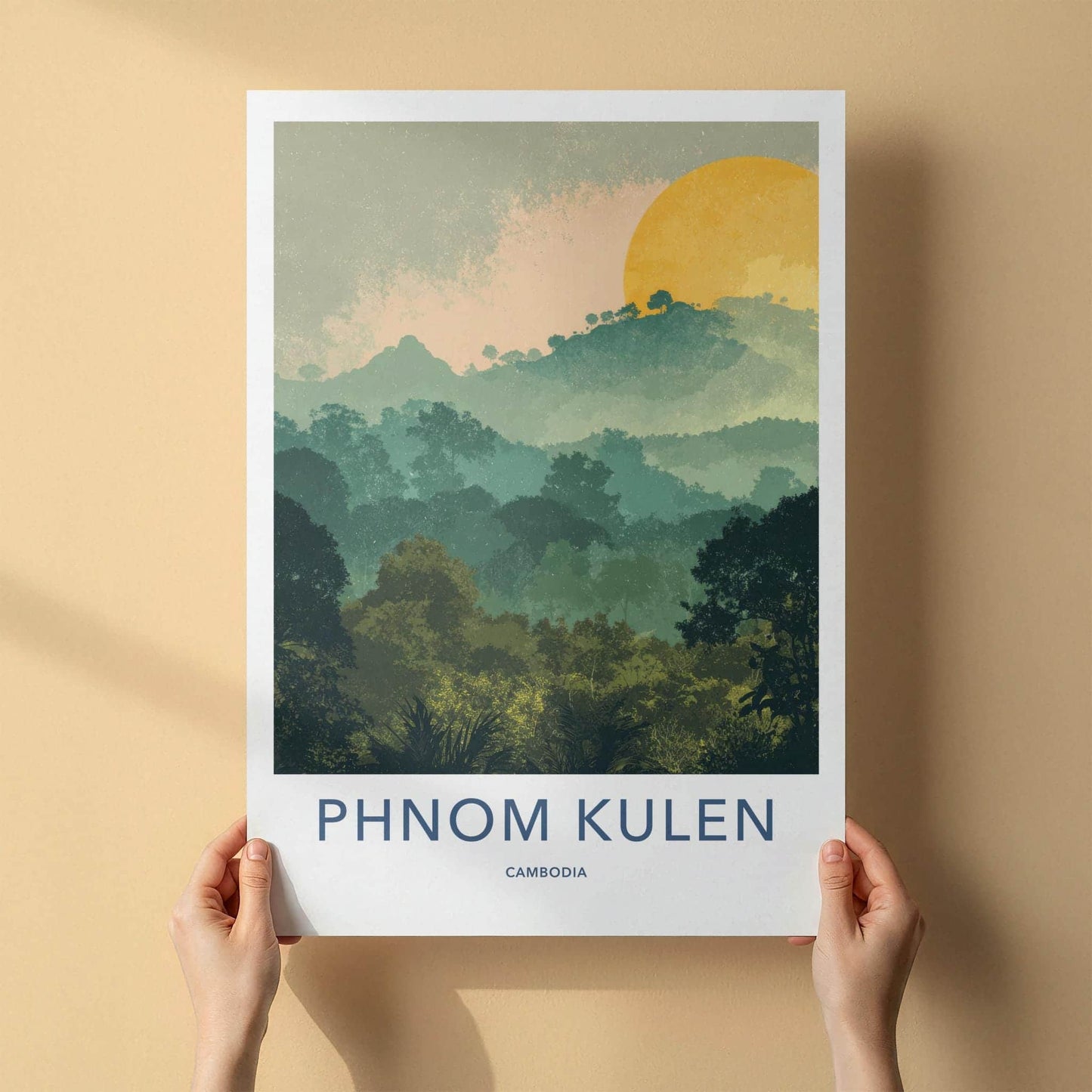Phnom Kulen Poster - Cambodia Travel Art - Lush Mountain Scenery Home Decor