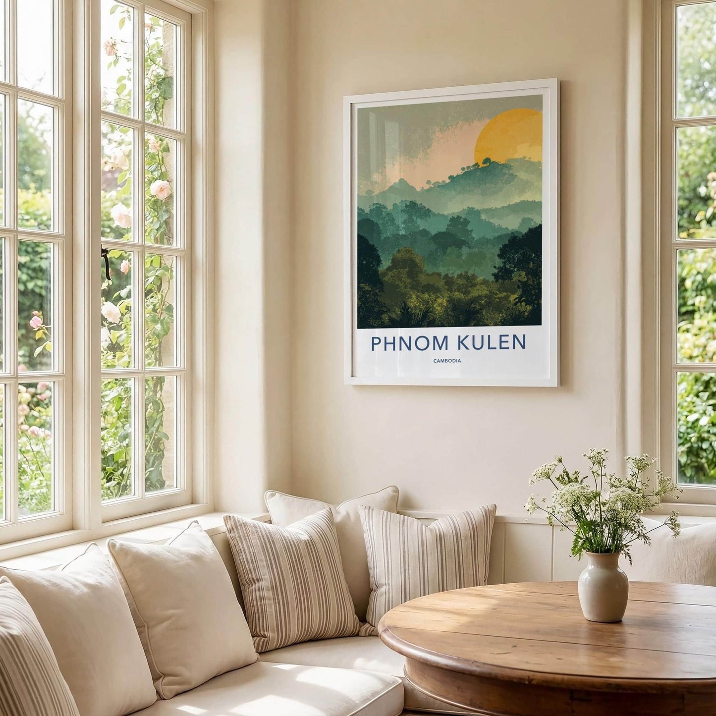 Phnom Kulen Poster - Cambodia Travel Art - Lush Mountain Scenery Home Decor