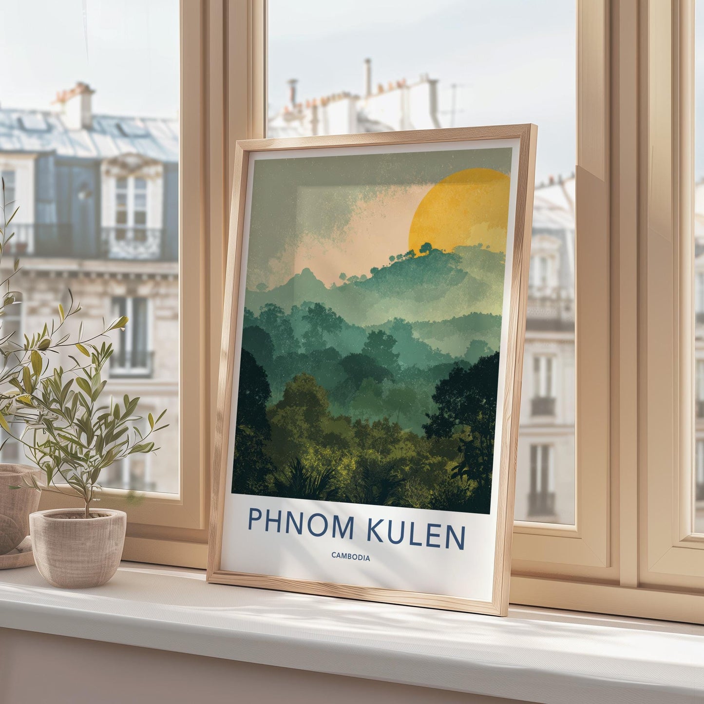 Phnom Kulen Poster - Cambodia Travel Art - Lush Mountain Scenery Home Decor