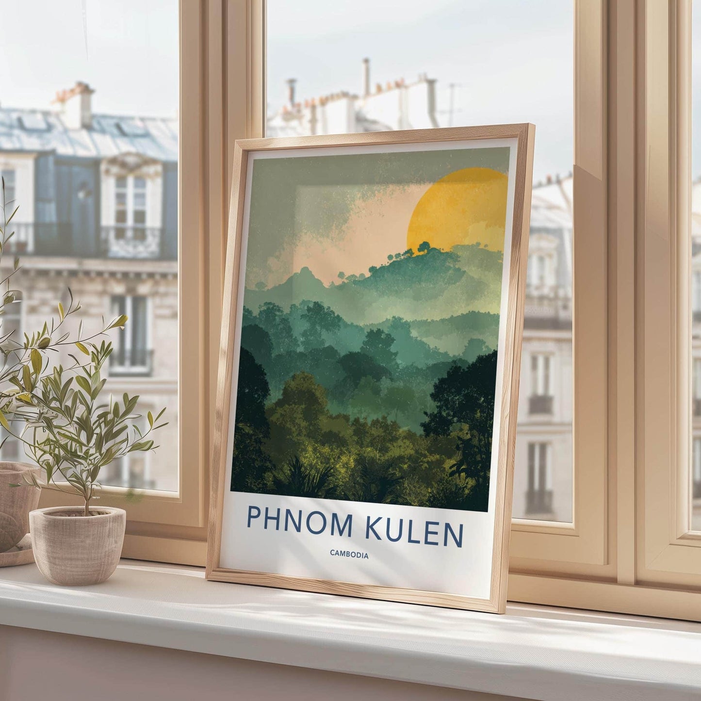 Phnom Kulen Poster - Cambodia Travel Art - Lush Mountain Scenery Home Decor