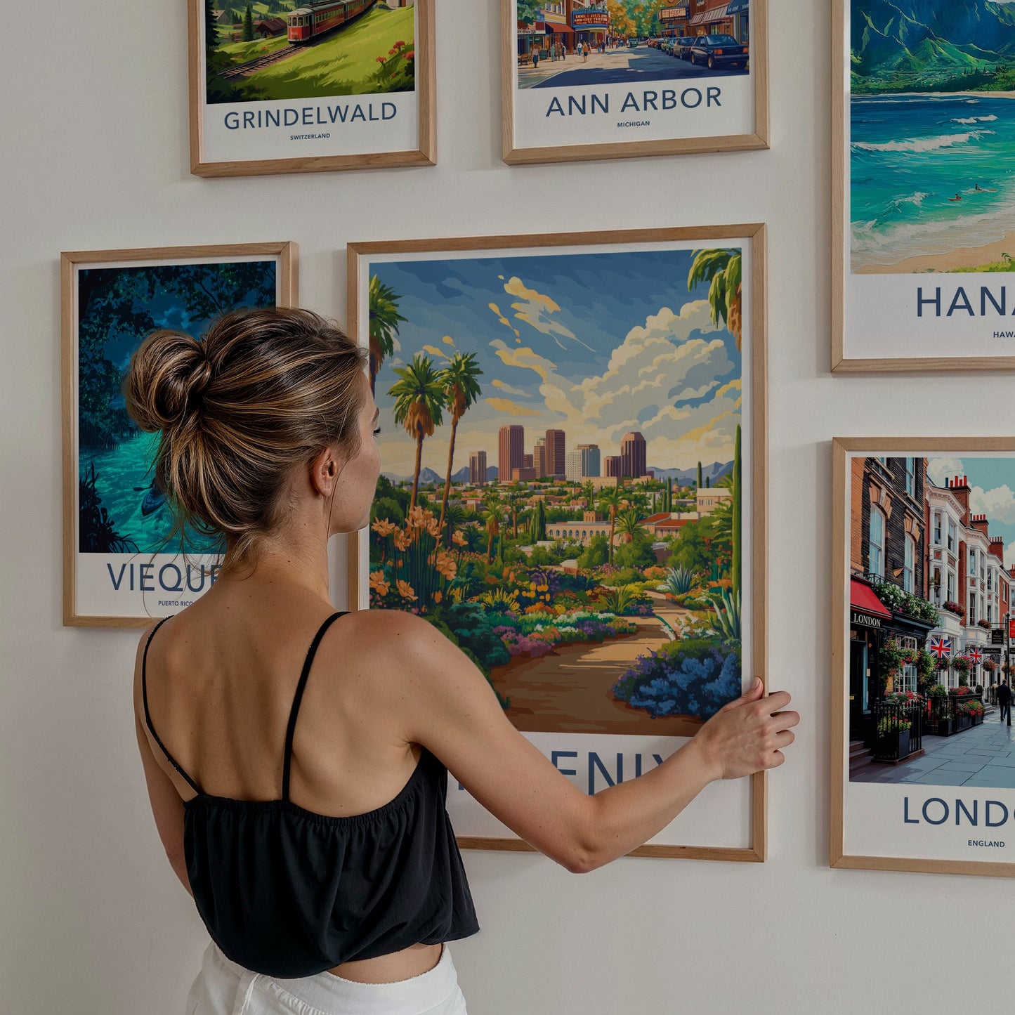 Phoenix Poster - Arizona Travel Art - Lush City Garden Home Decor