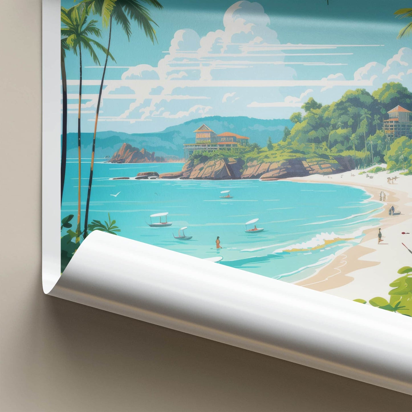 Phuket Poster - Thailand Travel Art - Tropical Beach Resort Home Decor