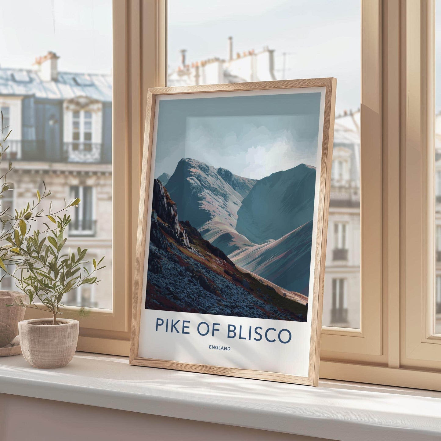 Pike Of Blisco Poster - England Travel Art - Rugged Mountain Valley Wall Decor