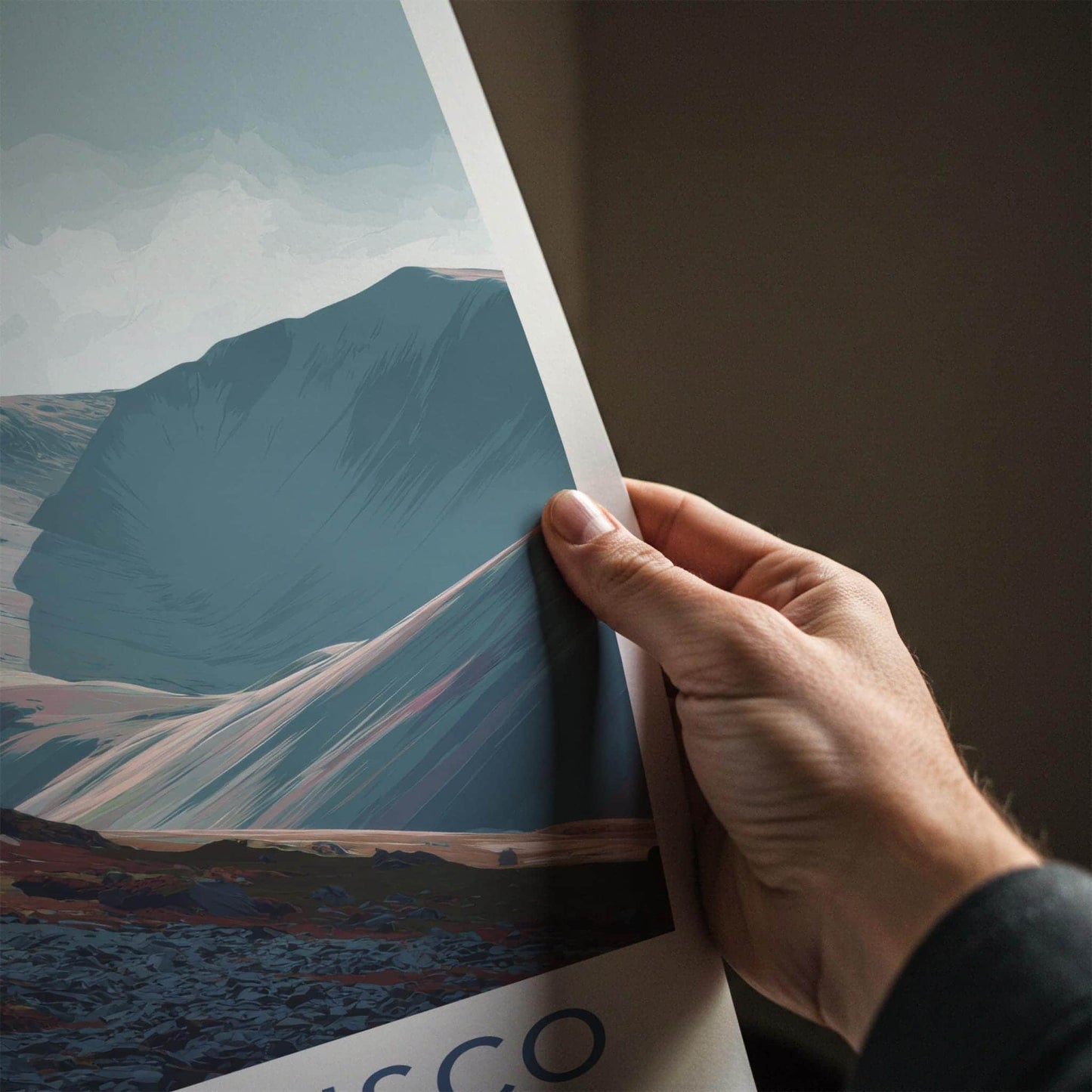 Pike Of Blisco Poster - England Travel Art - Rugged Mountain Valley Wall Decor