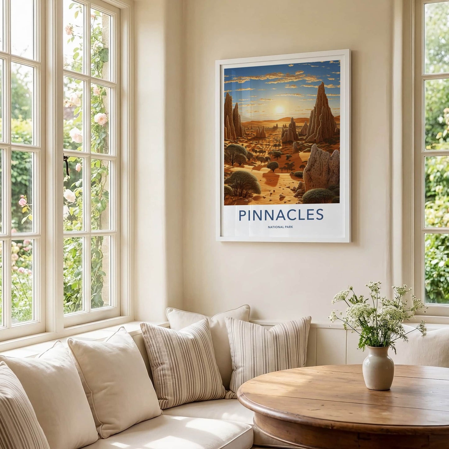 Pinnacles National Park Poster - Australia Wall Art - Orange Desert Sunset Home Decor