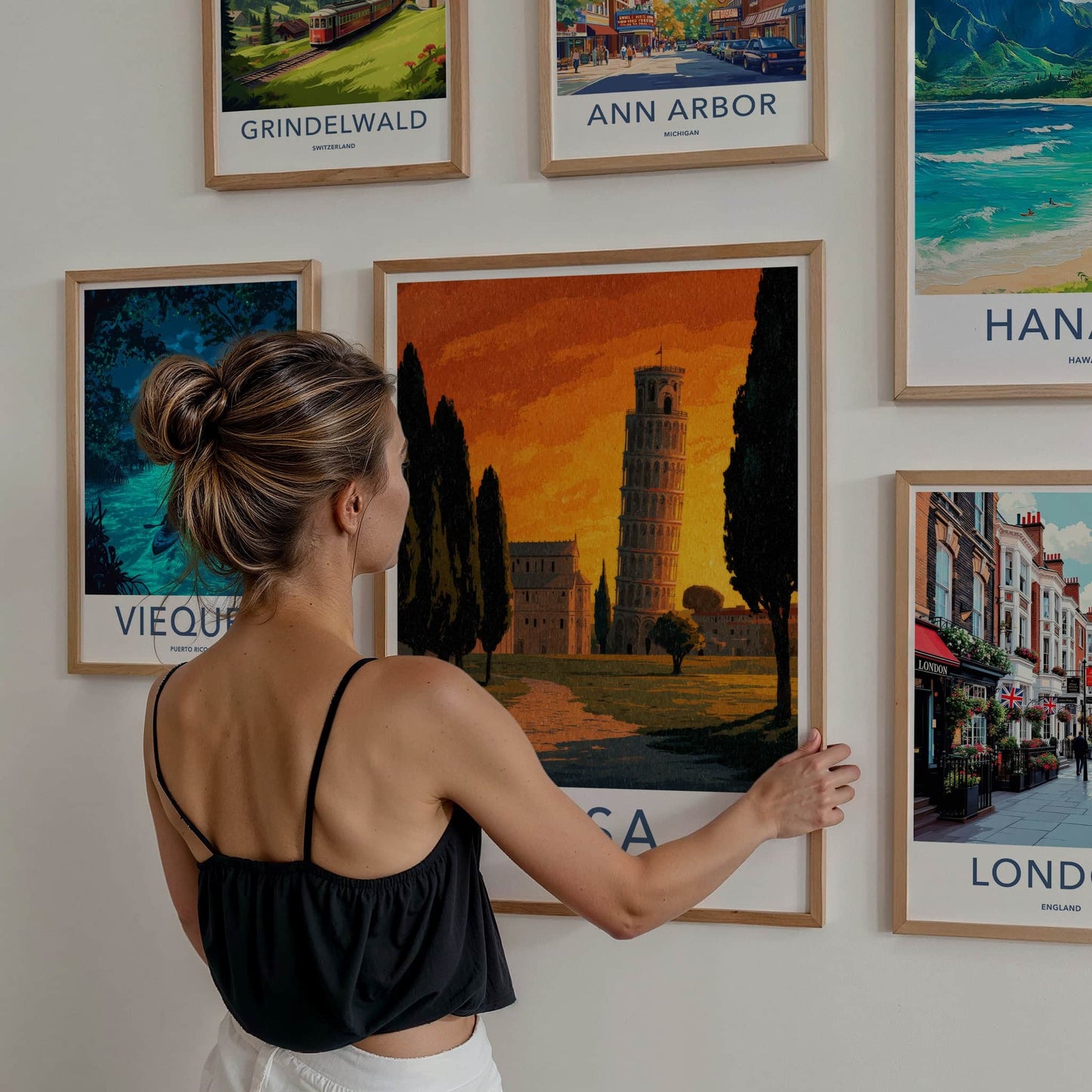 Pisa Poster - Italy Fine Art - Leaning Tower Sunset Gallery Art