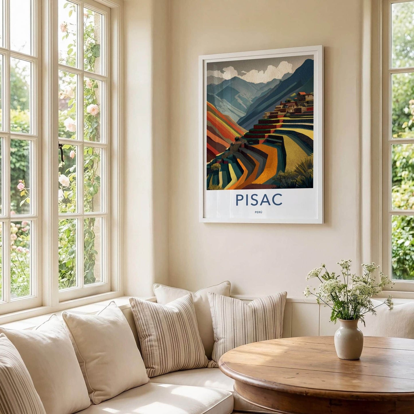 Pisac Poster - Peru Travel Art - Mountain Inca Terraces Home Decor