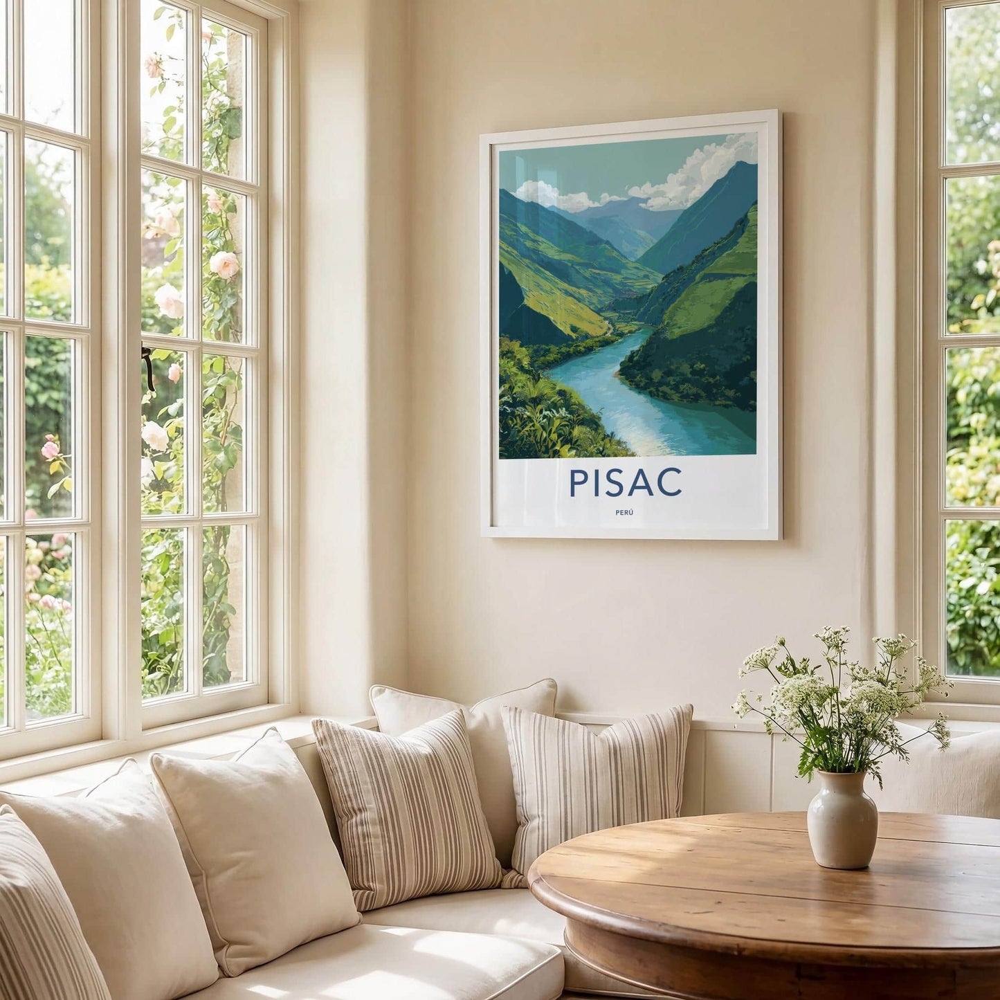 Pisac Poster - Peru Wall Art - Andean River Landscape Home Decor