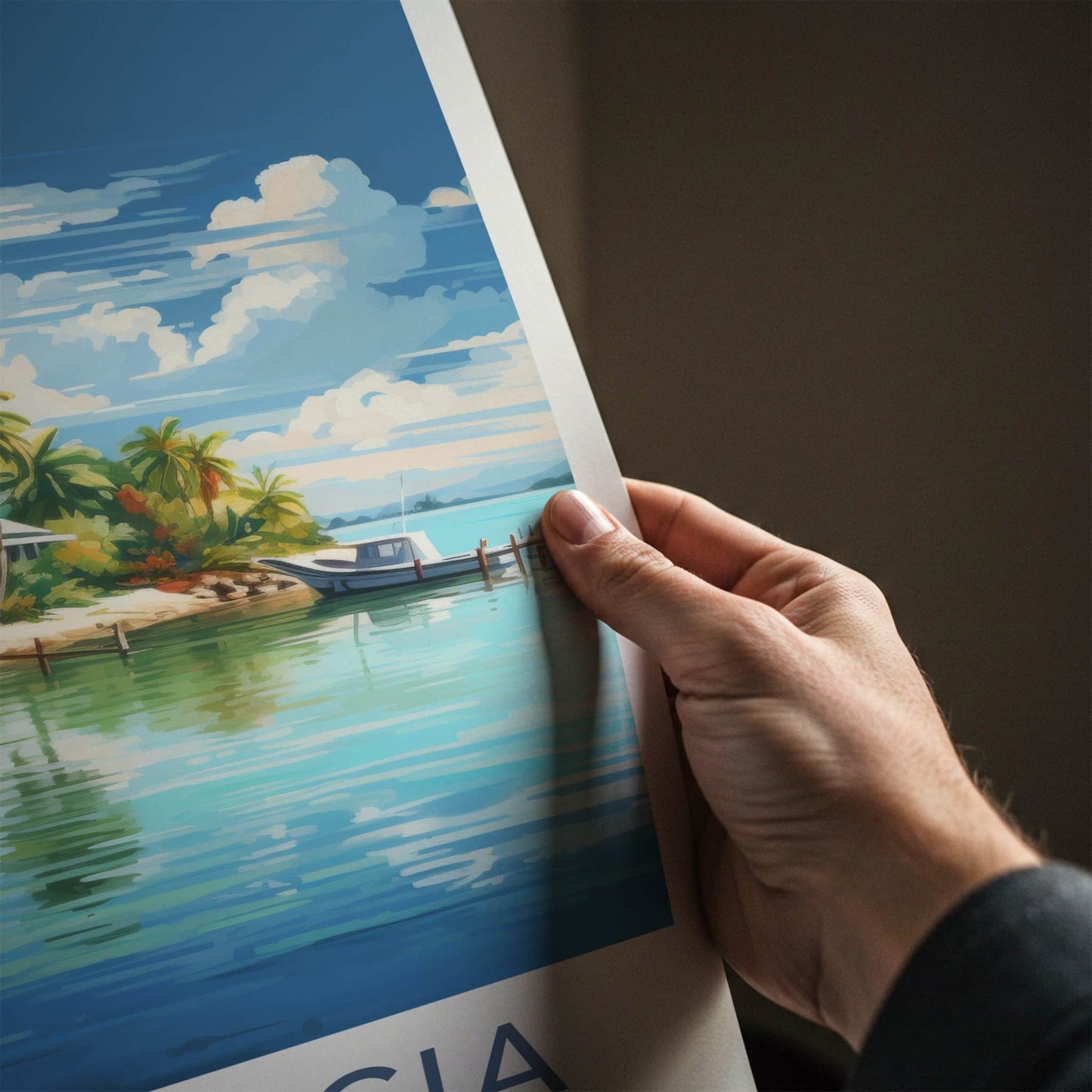 Placencia Poster - Belize Travel Art - Tropical Beach House Home Decor