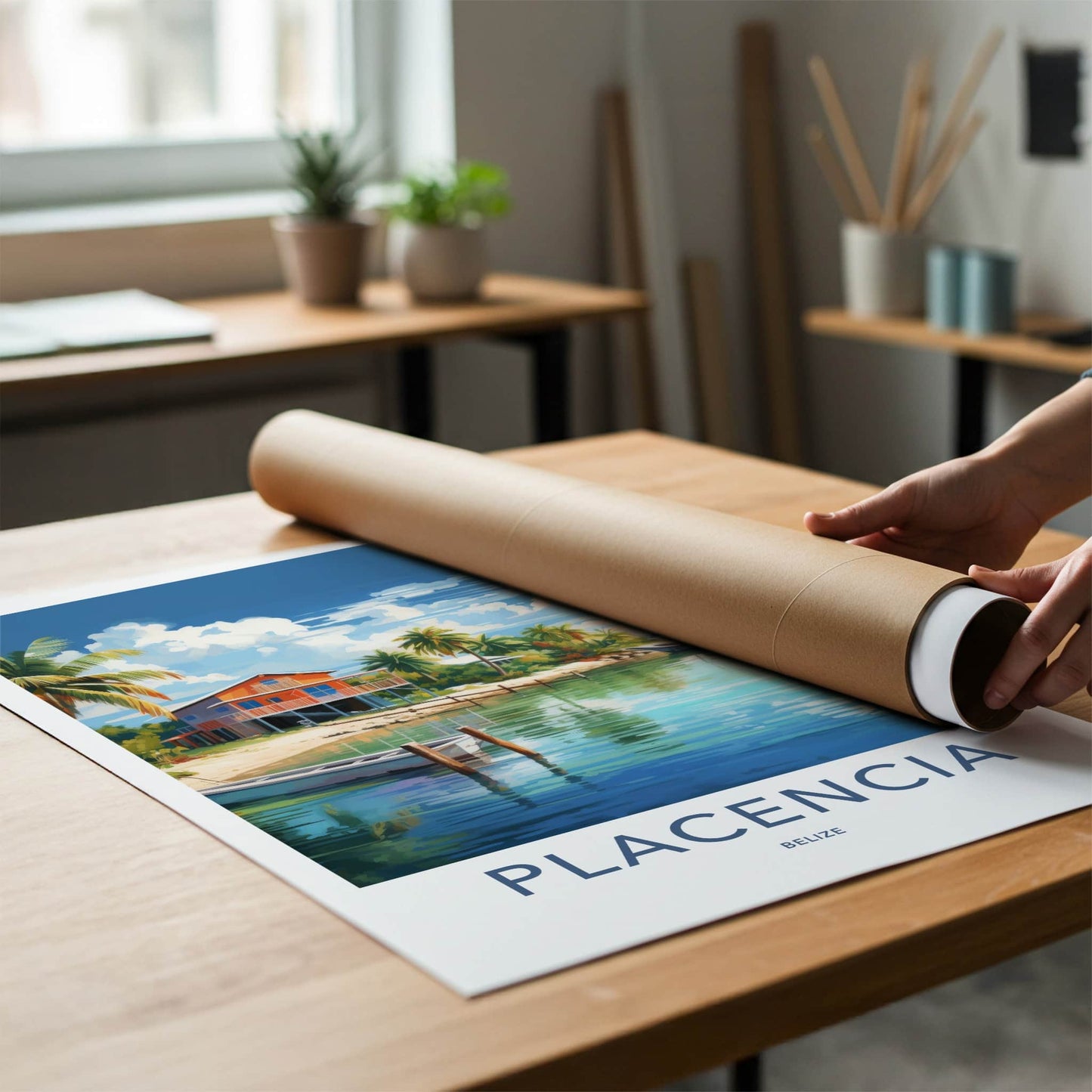 Placencia Poster - Belize Travel Art - Tropical Beach House Home Decor