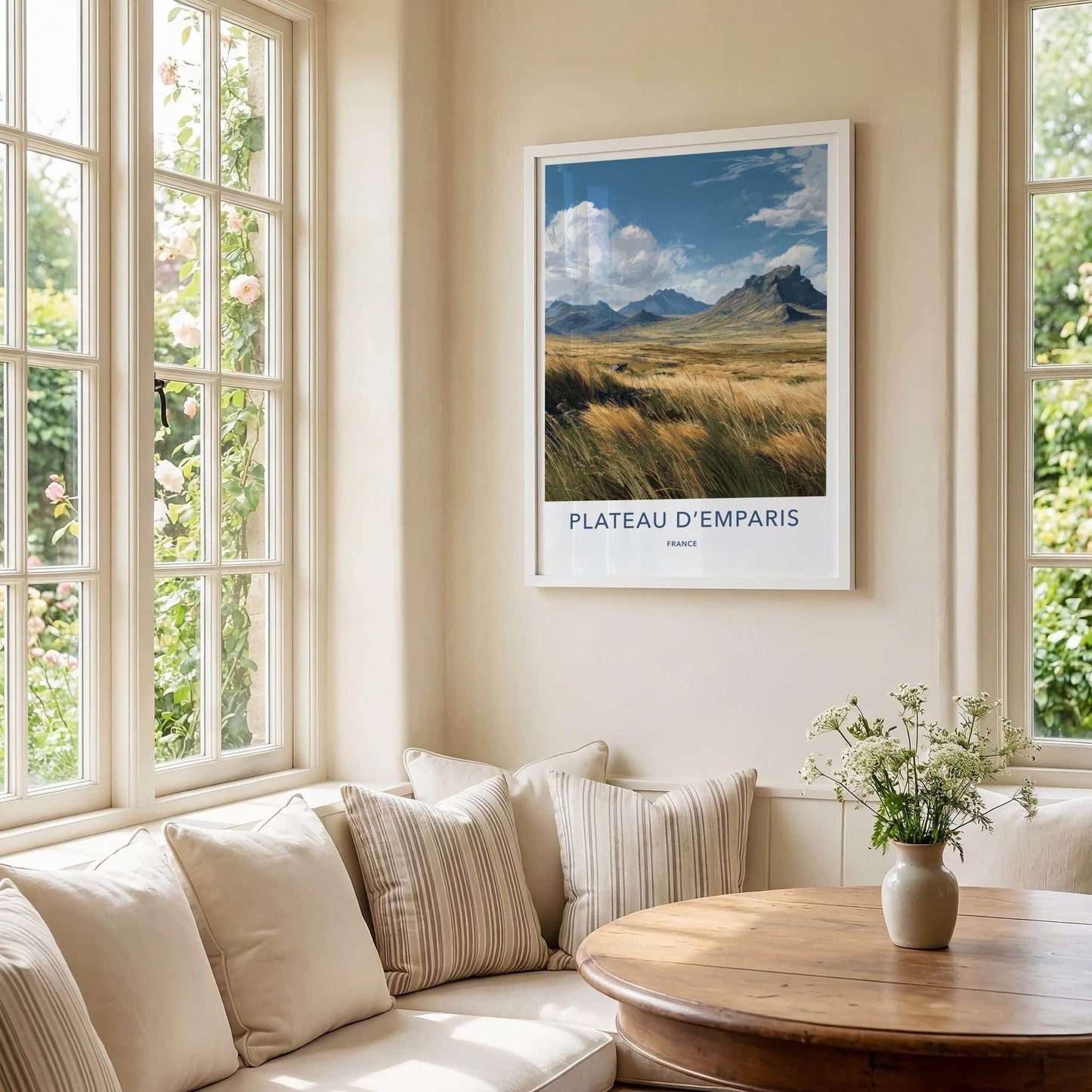 Plateau D'Emparis Poster - France Travel Art - Grassy Mountain Vista Home Decor